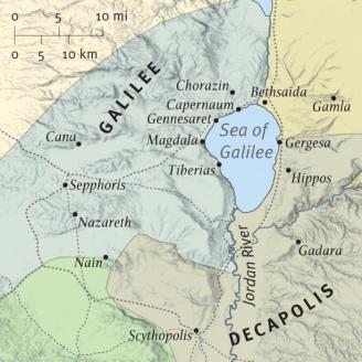 Map of Sea of Galilee